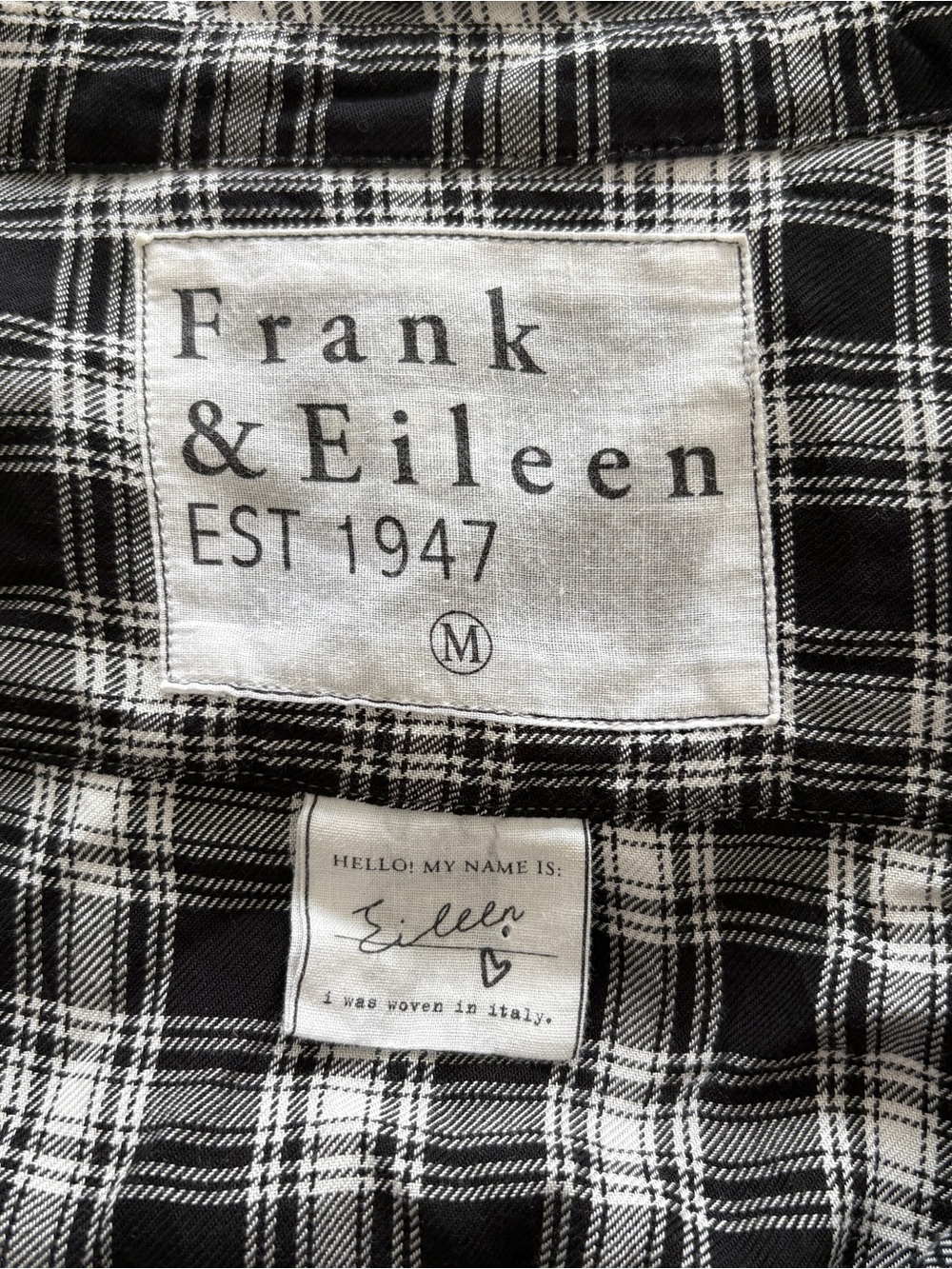 Frank & Eileen Plaid Black and White Casual Button-Down Shirt - Picture 4 of 9